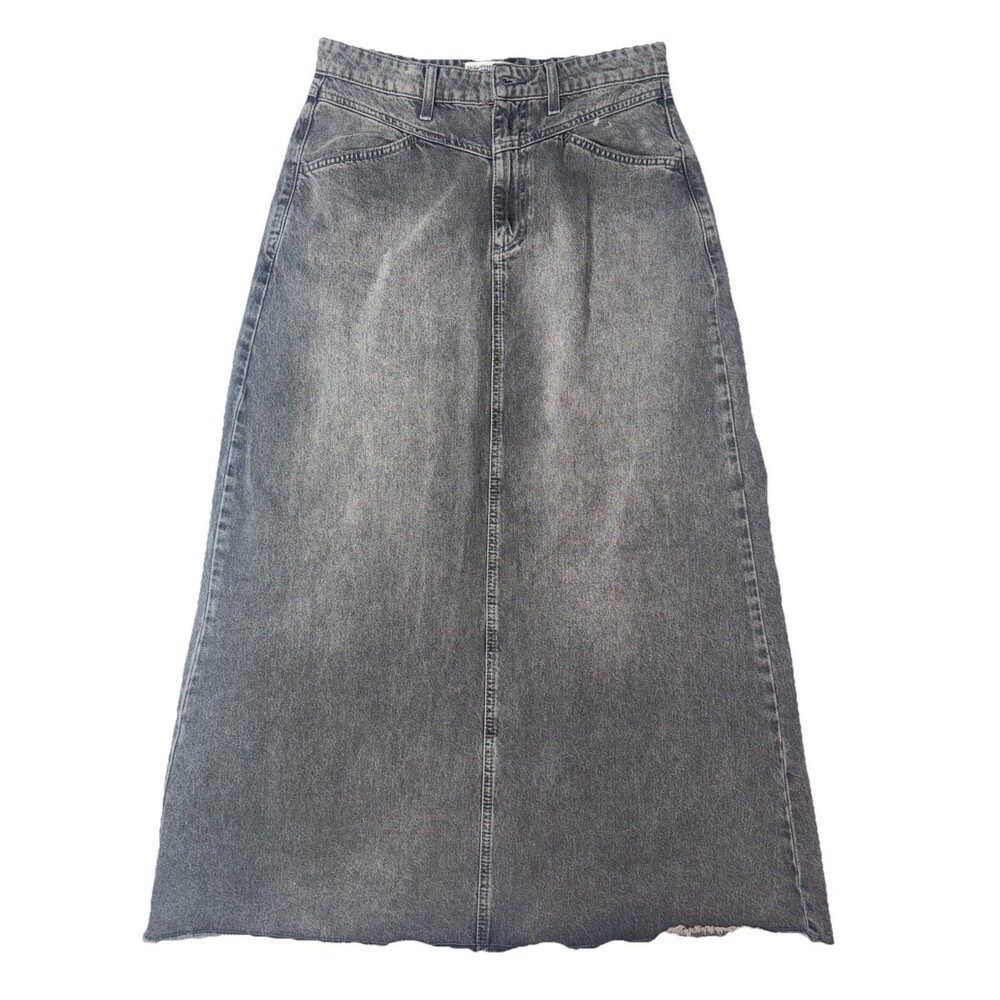 Free People Gray Maxi Skirt